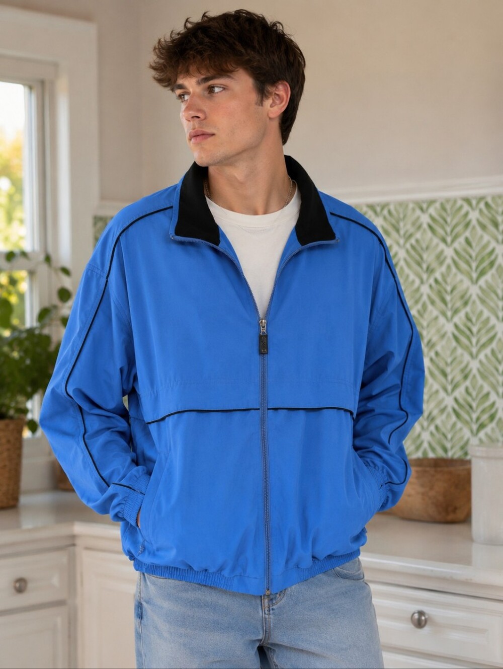 NWT Men's Ashworth Blue Windbreaker XXL Jacket